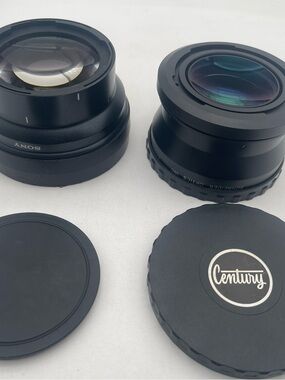 Sony Black Camera Lenses with Century Rear Cap
